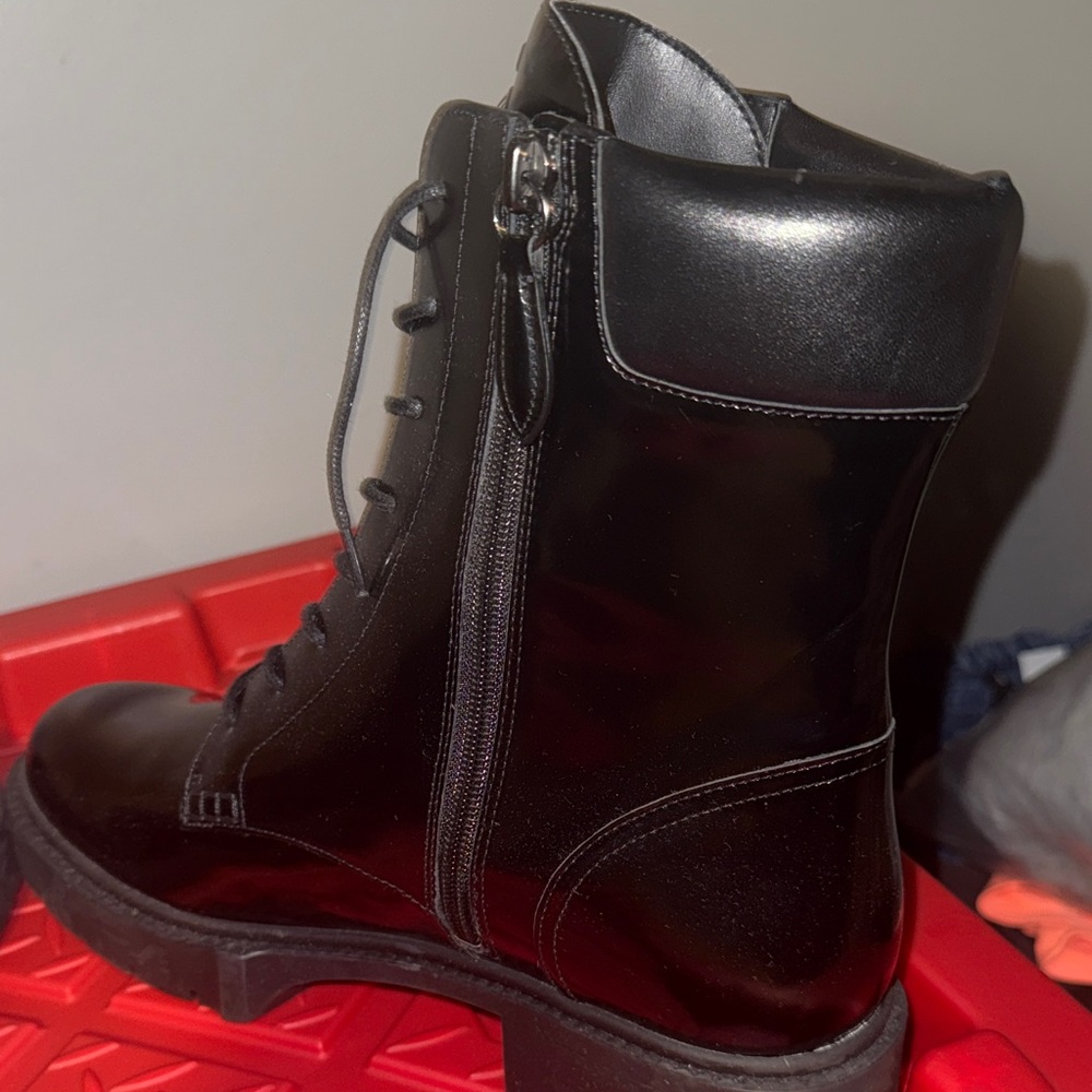 Coach Glossy Black Combat Boots - FLASH SALE! - Picture 4 of 6